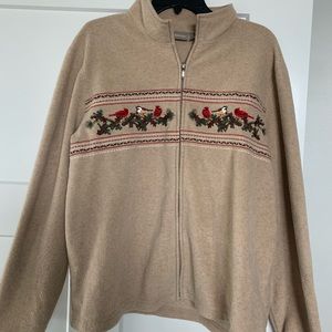 Christmas cardinal fleece